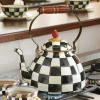 MacKenzie-Childs Courtly Check Enamel Tea Kettle - 3 Quart* Tea Kettles