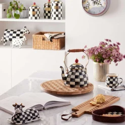 MacKenzie-Childs Courtly Check Enamel Tea Kettle - 2 Quart* Tea Kettles