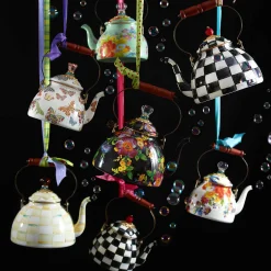 MacKenzie-Childs Courtly Check Enamel Tea Kettle - 2 Quart* Tea Kettles