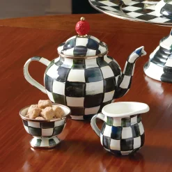 MacKenzie-Childs Courtly Check Enamel Teapot - 4 Cup* Outdoor Entertaining