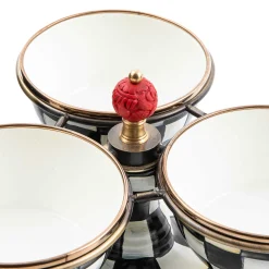 MacKenzie-Childs Courtly Check Enamel Triplicity* Outdoor Entertaining