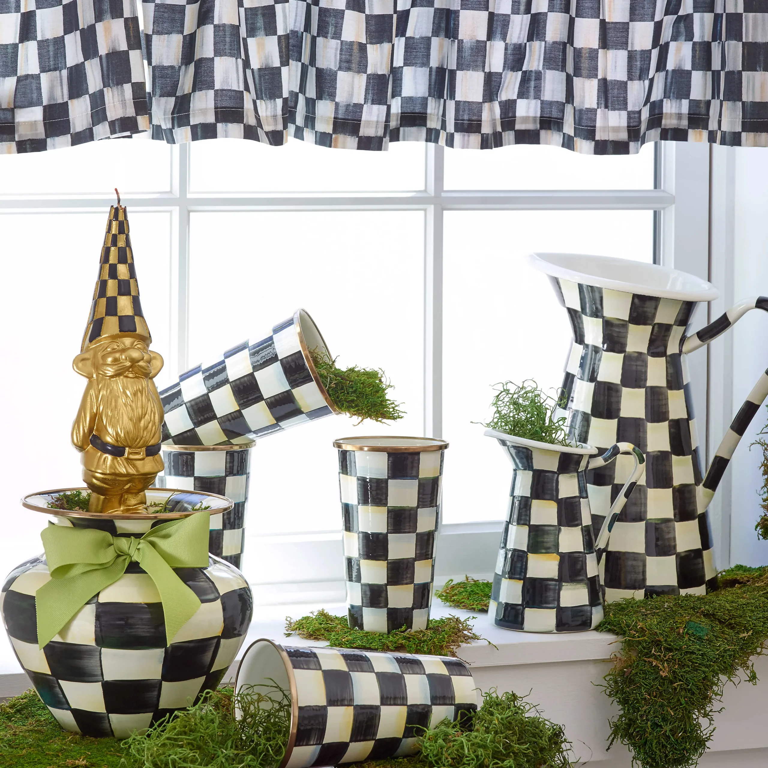 MacKenzie-Childs Courtly Check Enamel Tumbler - 20 Ounce* Outdoor Entertaining