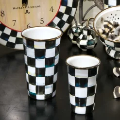 MacKenzie-Childs Courtly Check Enamel Tumbler - 10 Ounce* Outdoor Entertaining