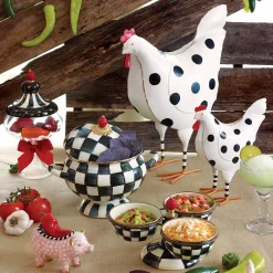 MacKenzie-Childs Courtly Check Enamel Tureen* Outdoor Entertaining