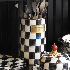 MacKenzie-Childs Courtly Check Enamel Utensil Holder* Kitchen Storage & Organization