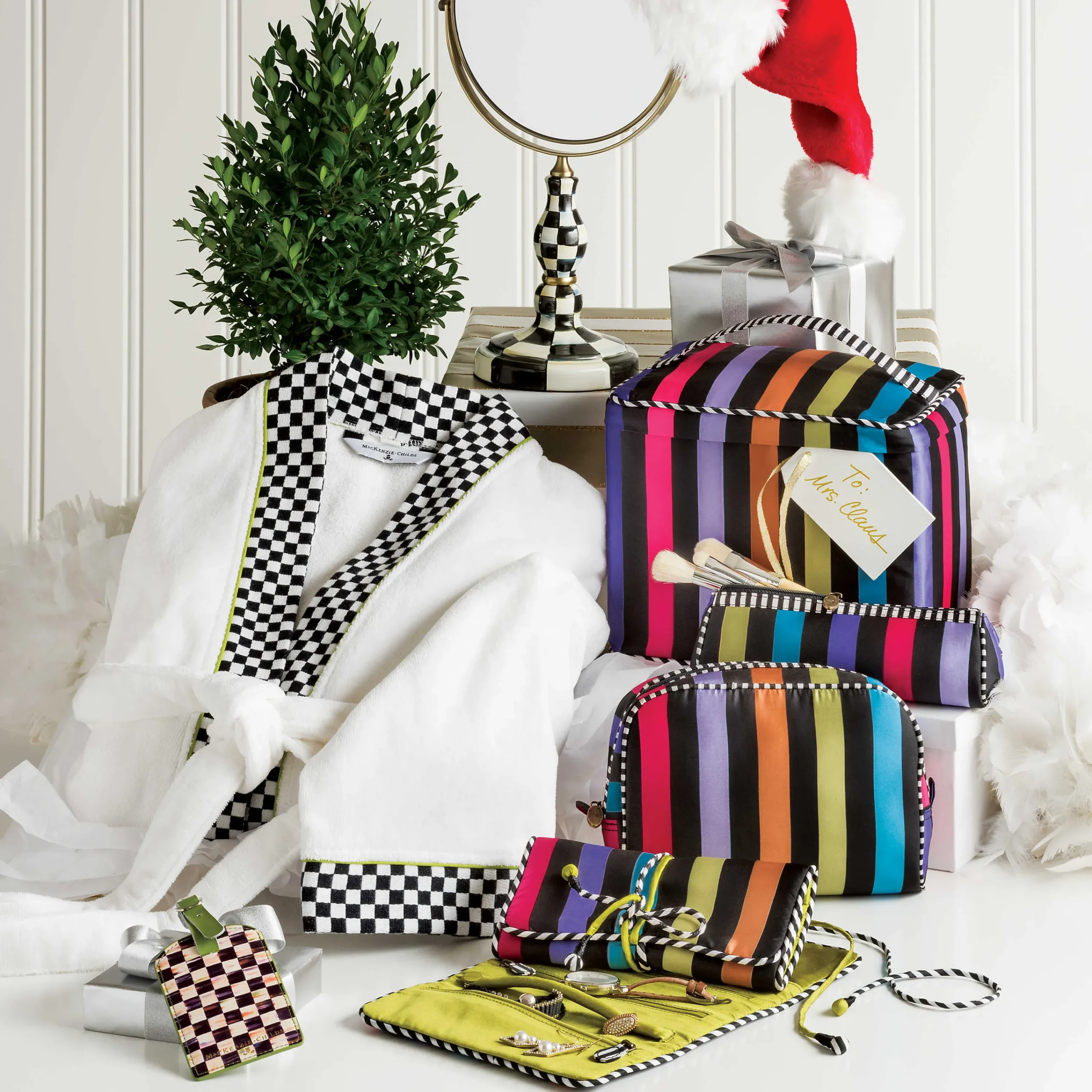 MacKenzie-Childs Courtly Check Enamel Vanity Mirror* Bed & Bath