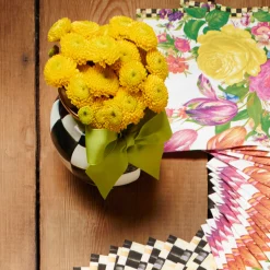 MacKenzie-Childs Courtly Check Enamel Vase - Green Bow* Room Accents