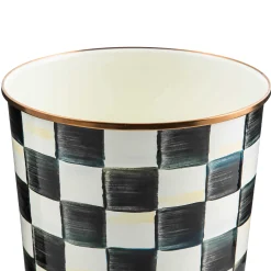 MacKenzie-Childs Courtly Check Enamel Waste Bin* Bed & Bath