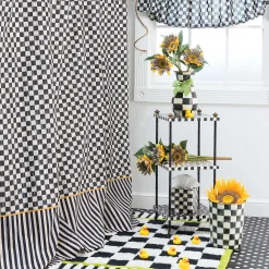 MacKenzie-Childs Courtly Check Enamel Waste Bin* Bed & Bath