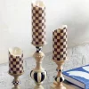 MacKenzie-Childs Courtly Check Flicker 5" Pillar Candle* Candles & Fragrances