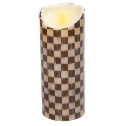 MacKenzie-Childs Courtly Check Flicker 10" Pillar Candle* Candles & Fragrances