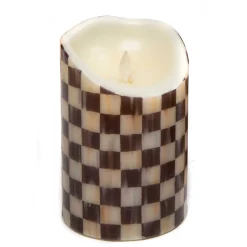 MacKenzie-Childs Courtly Check Flicker 6" Pillar Candle* Candles & Fragrances