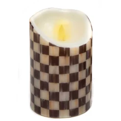 MacKenzie-Childs Courtly Check Flicker 6" Pillar Candle* Candles & Fragrances