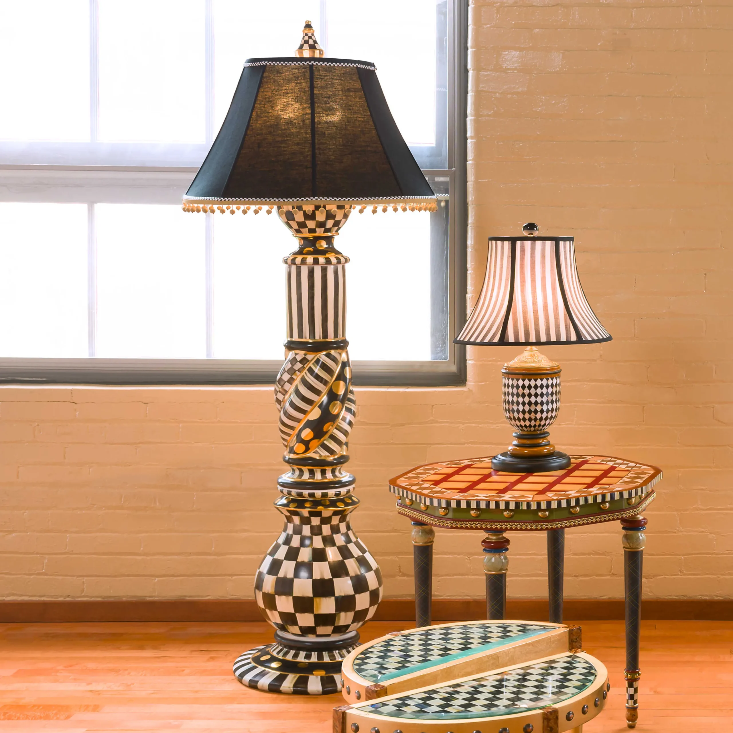 MacKenzie-Childs Courtly Check Floor Lamp* Lighting