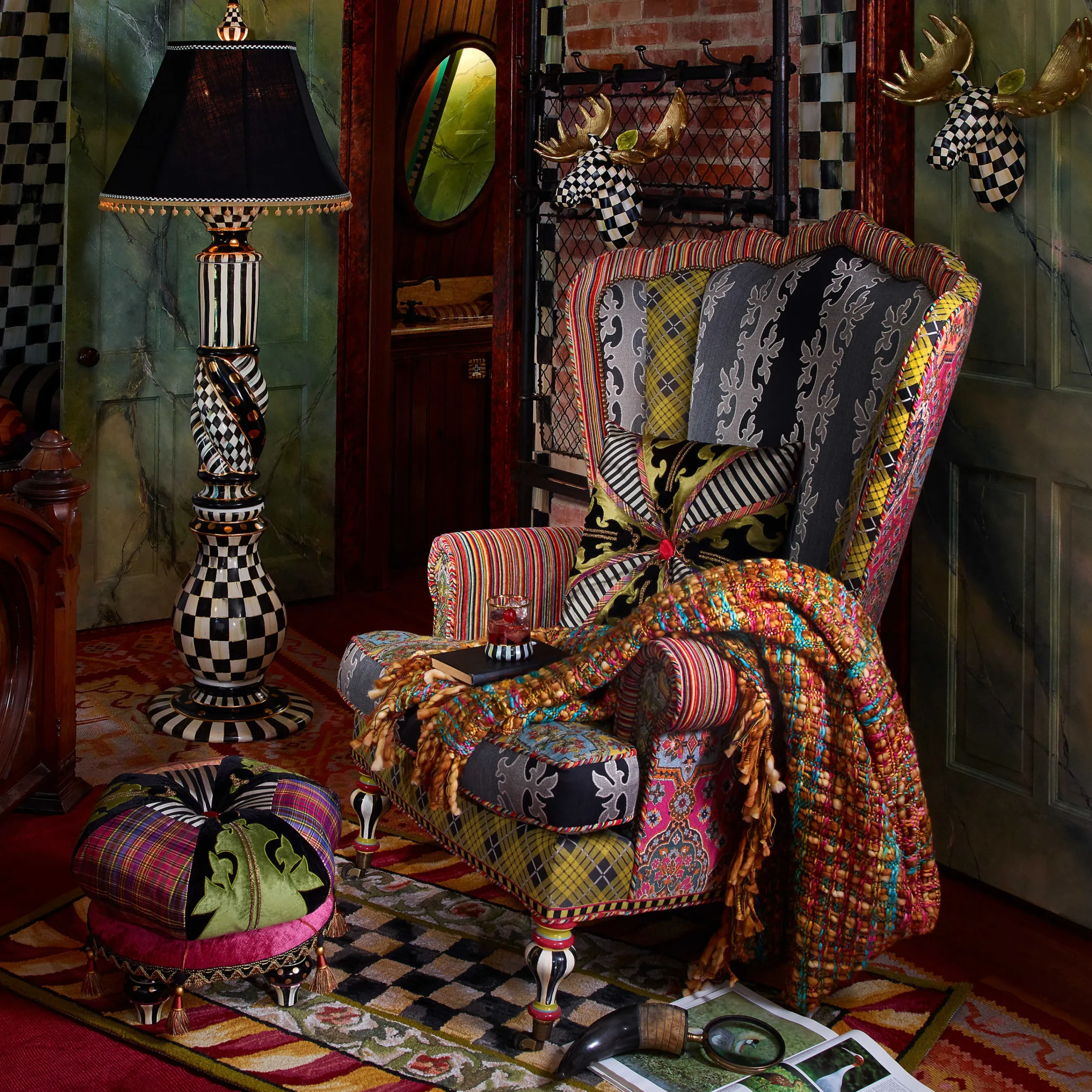 MacKenzie-Childs Courtly Check Floor Lamp* Lighting