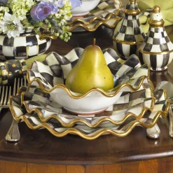 MacKenzie-Childs Courtly Check Fluted Dinner Plate* Outdoor Entertaining