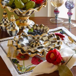 MacKenzie-Childs Courtly Check Fluted Dinner Plate* Outdoor Entertaining