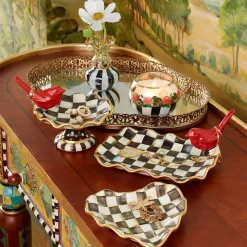 MacKenzie-Childs Courtly Check Fluted Heart Plate* Serveware