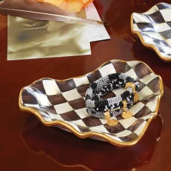 MacKenzie-Childs Courtly Check Fluted Heart Plate* Serveware