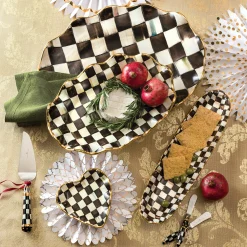 MacKenzie-Childs Courtly Check Fluted Heart Plate* Serveware