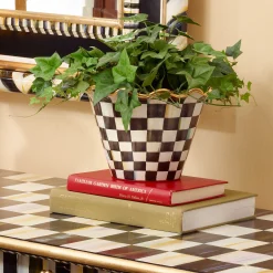 MacKenzie-Childs Courtly Check Garden Pot - 8