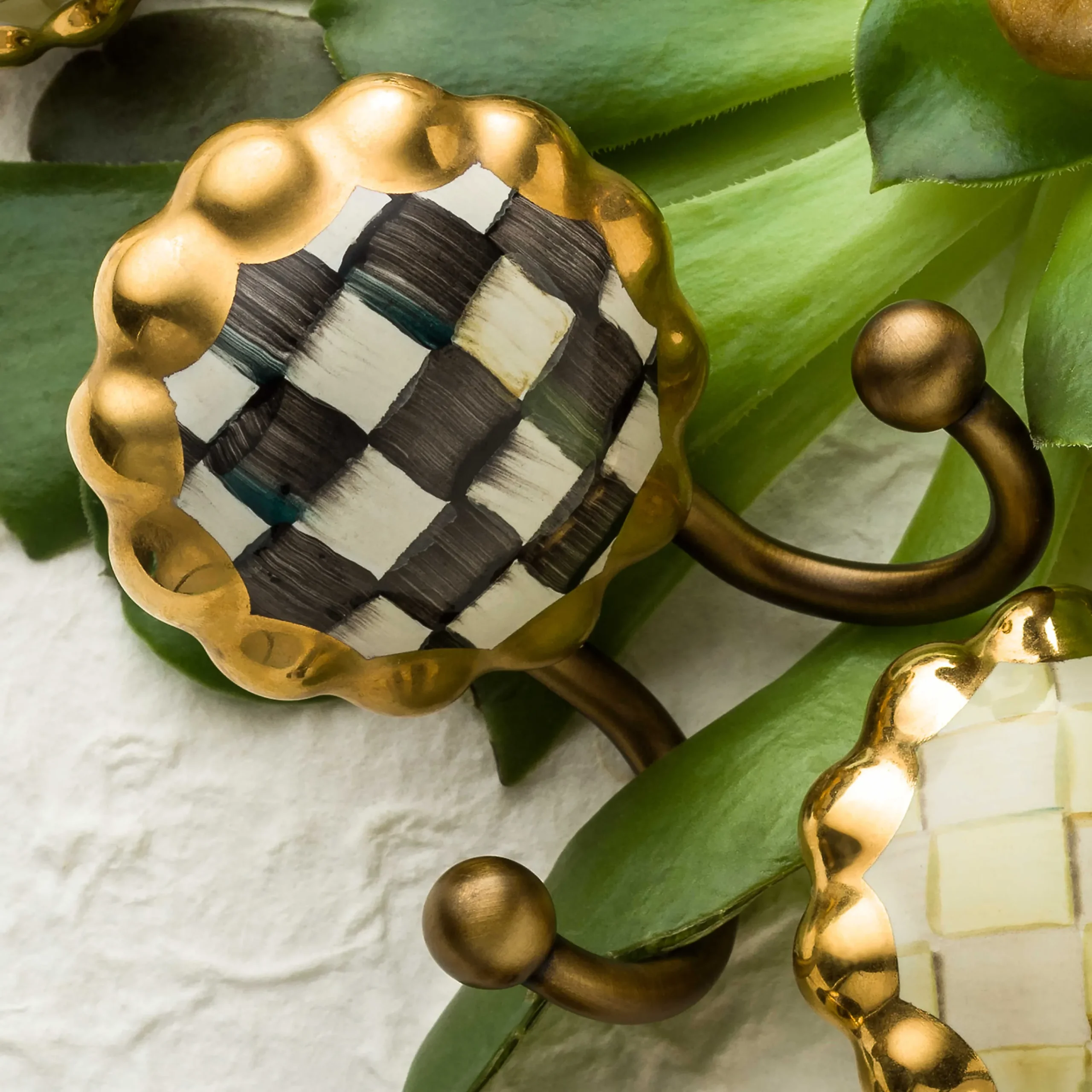 MacKenzie-Childs Courtly Check Hook* Room Accents