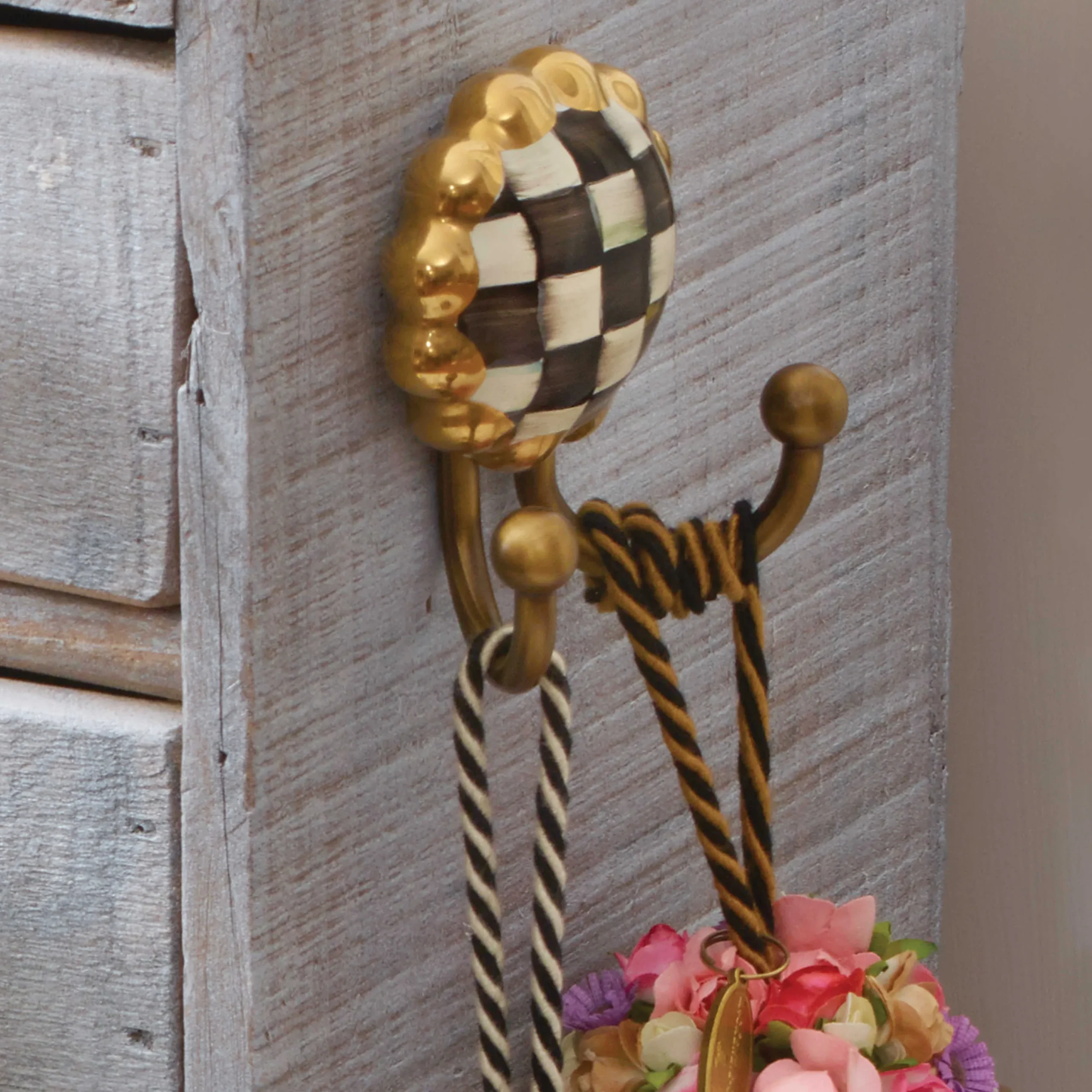 MacKenzie-Childs Courtly Check Hook* Room Accents