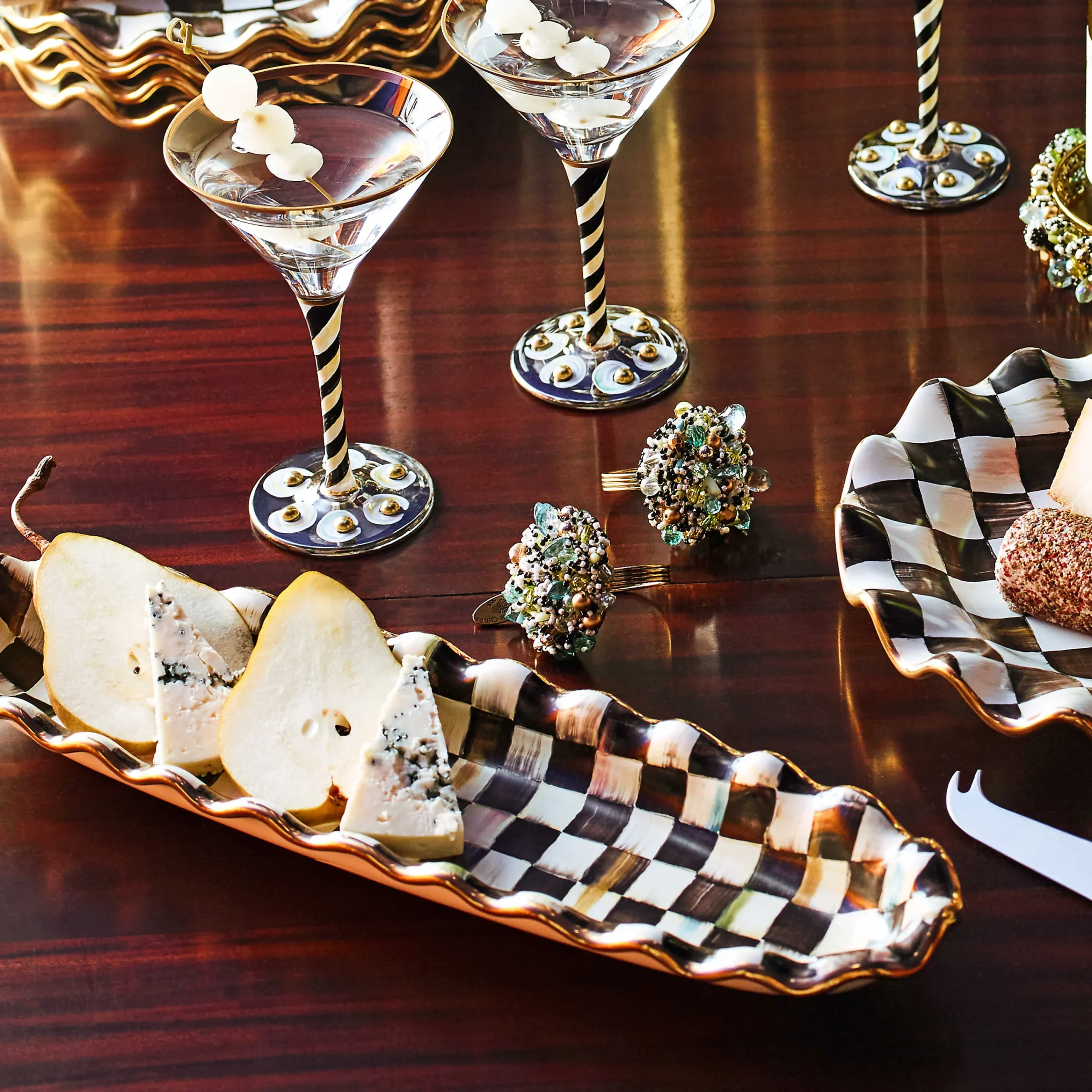 MacKenzie-Childs Courtly Check Hors D'Oeuvre Tray* Outdoor Entertaining