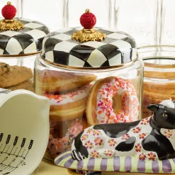 MacKenzie-Childs Courtly Check Kitchen Canister - Large* Room Accents