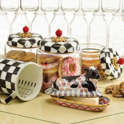 MacKenzie-Childs Courtly Check Kitchen Canister - Large* Room Accents
