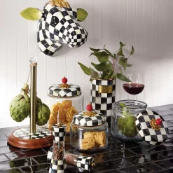 MacKenzie-Childs Courtly Check Kitchen Canister - Medium* Room Accents