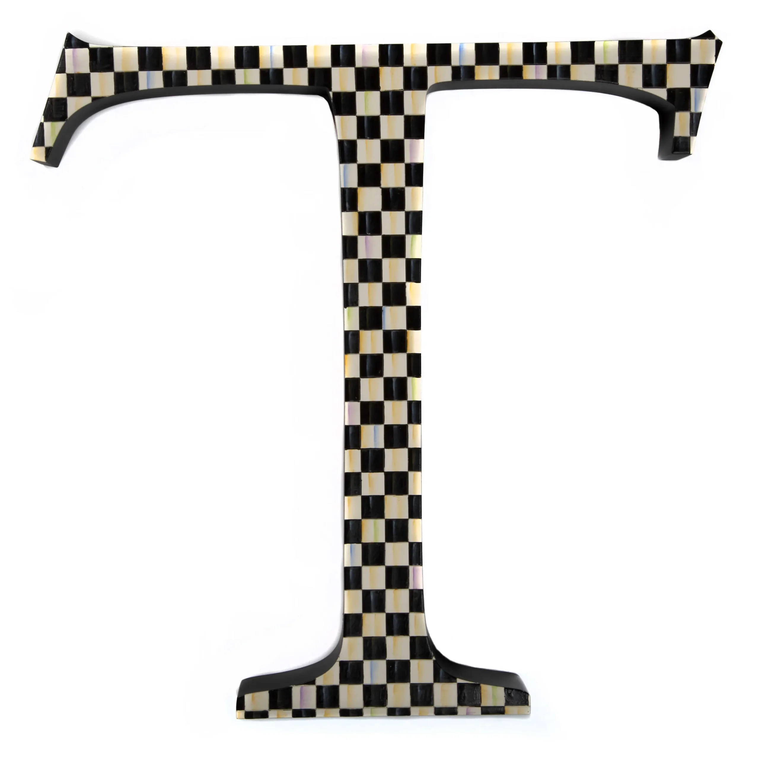 MacKenzie-Childs Courtly Check Letter - T* Room Accents
