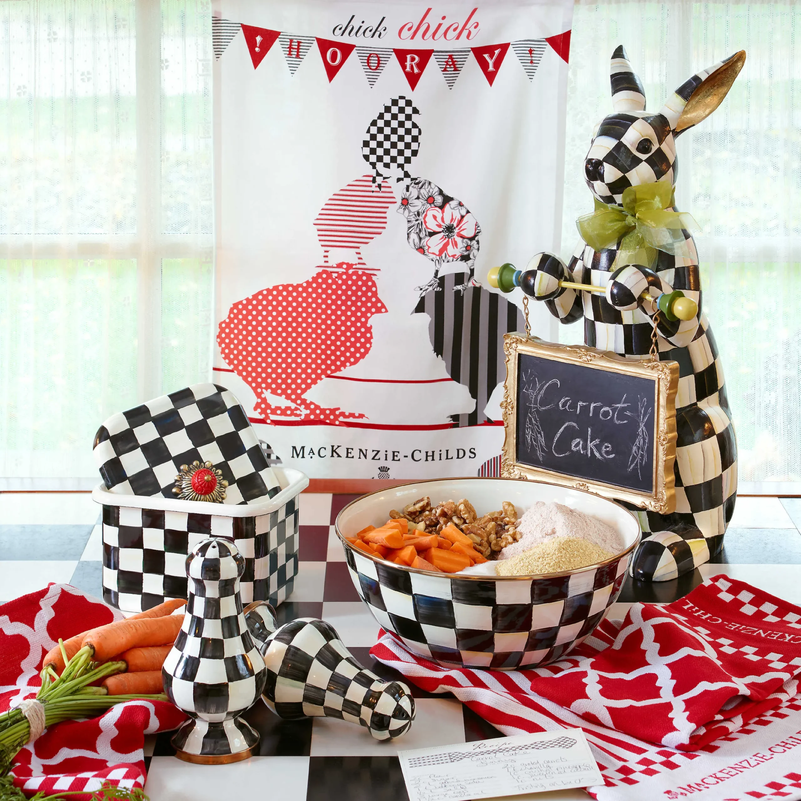 MacKenzie-Childs Courtly Check Menu Rabbit* Room Accents