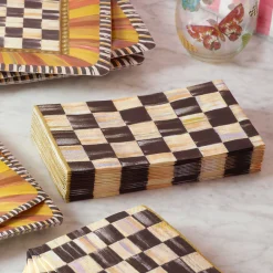 MacKenzie-Childs Courtly Check Paper Napkins - Guest - Gold* Outdoor Entertaining