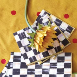 MacKenzie-Childs Courtly Check Paper Napkins - Cocktail - Gold* Outdoor Entertaining