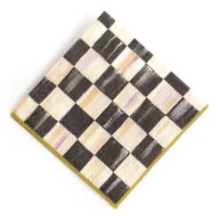 MacKenzie-Childs Courtly Check Paper Napkins - Cocktail - Gold* Outdoor Entertaining