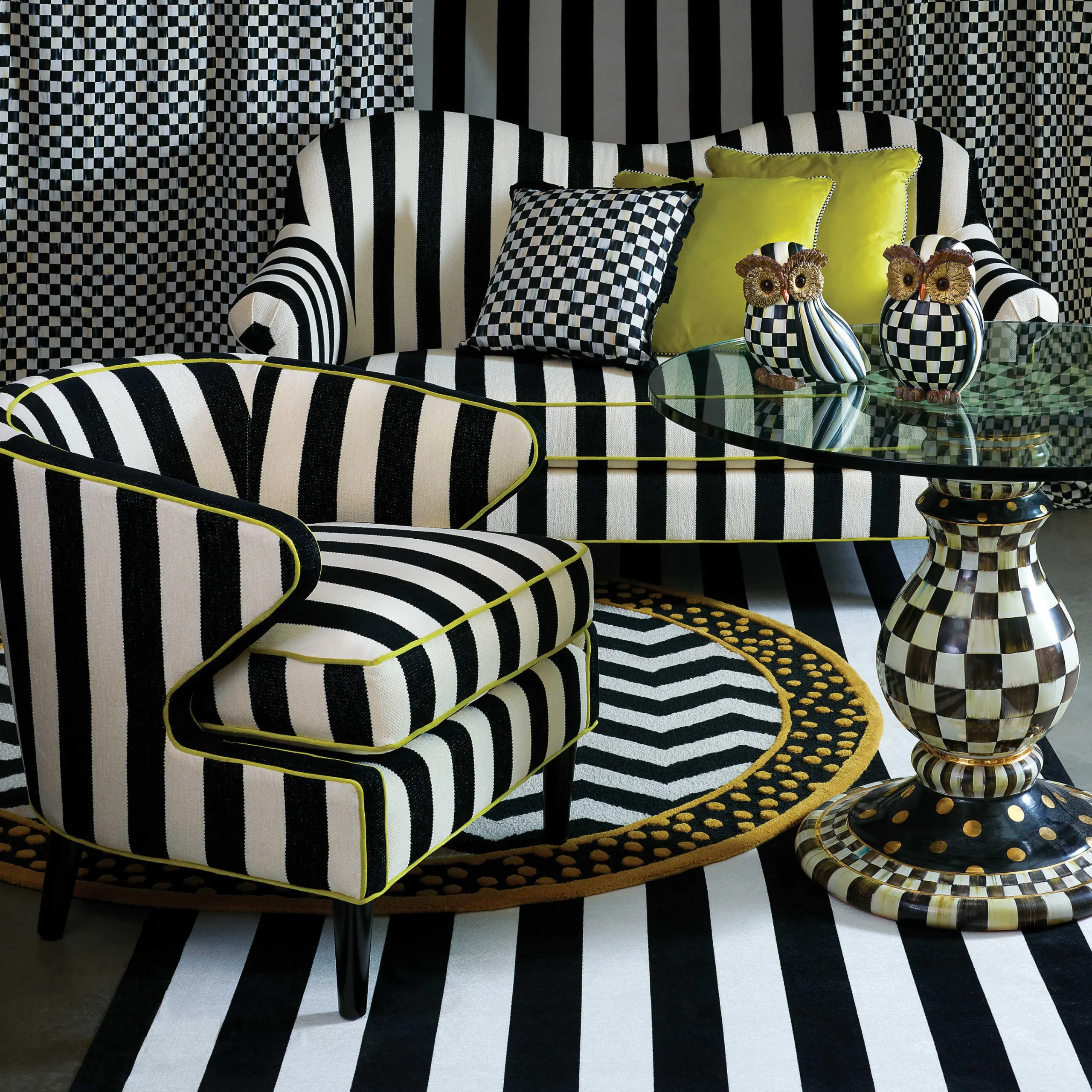 MacKenzie-Childs Courtly Check Pedestal Table Base* Dining Room & Kitchen