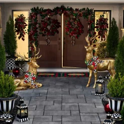 MacKenzie-Childs Courtly Check Pedestal Urn* Outdoor