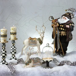 MacKenzie-Childs Courtly Check Pedestal With Cloche* Room Accents