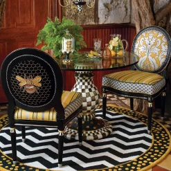 MacKenzie-Childs Courtly Check Pedestal With Cloche* Room Accents