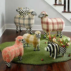 MacKenzie-Childs Courtly Check Pig Figurine* Room Accents