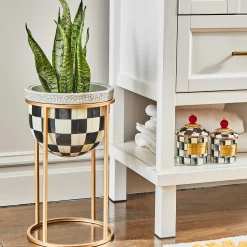 MacKenzie-Childs Courtly Check Plant Stand - Short* Pots & Planters