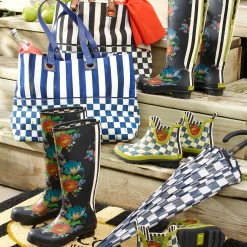 MacKenzie-Childs Courtly Check Rain Boots - Short - Size 8* Outdoor Decor