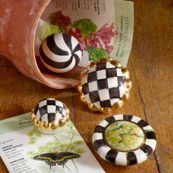 MacKenzie-Childs Courtly Check Round Knob* Room Accents