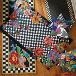 MacKenzie-Childs Courtly Check Ruffled Square Pillow* Pillows, Throws, & Cushions