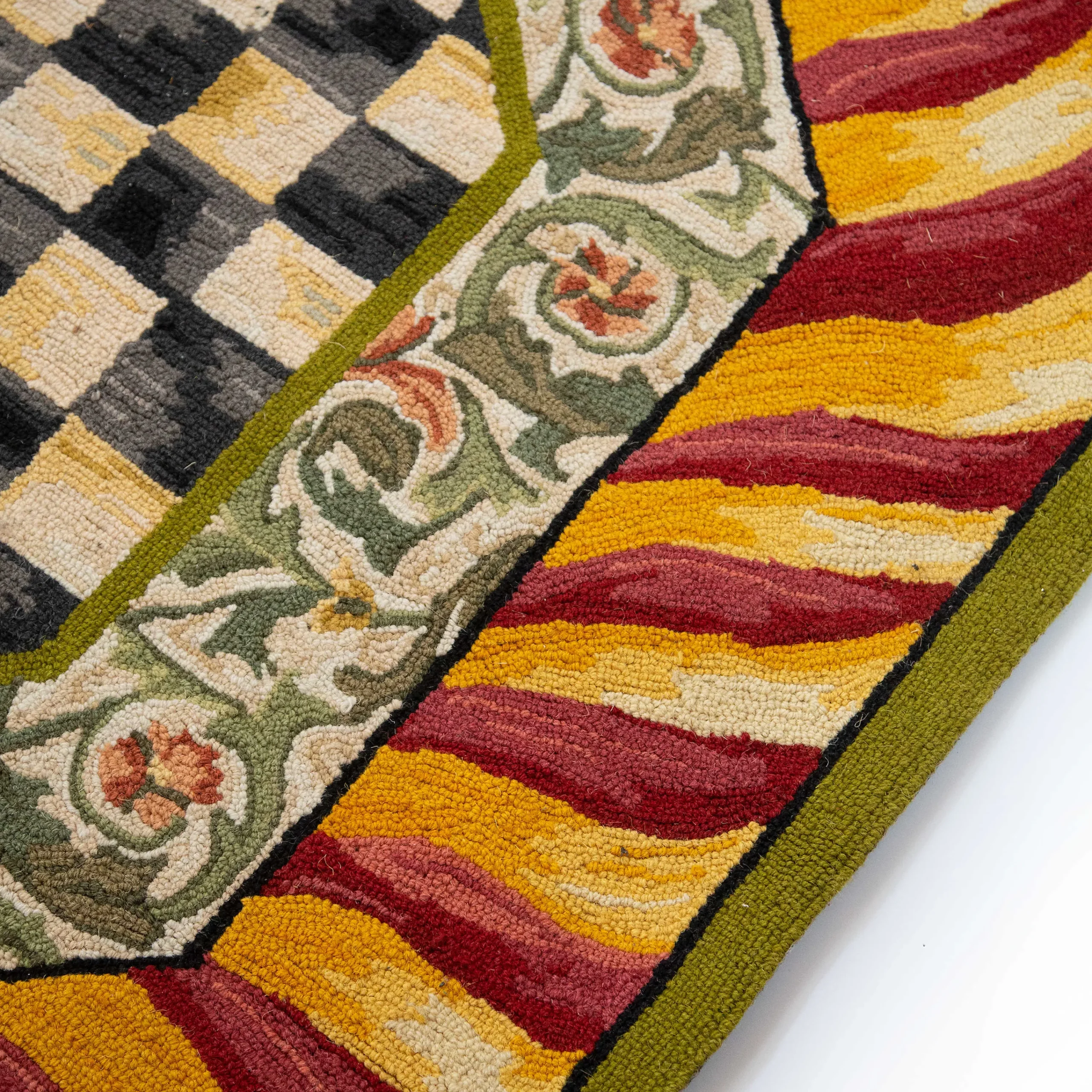 MacKenzie-Childs Courtly Check Rug - 6' Octagon - Red & Gold* Rugs