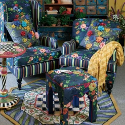 MacKenzie-Childs Courtly Check Rug - 5' Octagon - Purple & Green* Rugs