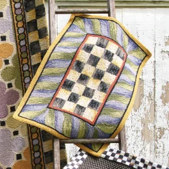 MacKenzie-Childs Courtly Check Rug - 2' X 3' - Purple & Green* Rugs