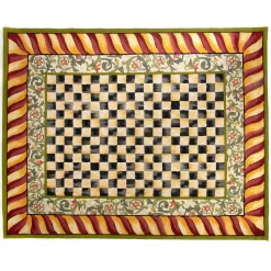 MacKenzie-Childs Courtly Check Rug - 8' X 10' - Red & Gold* Rugs