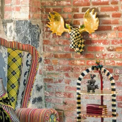 MacKenzie-Childs Courtly Check Small Moose* Room Accents